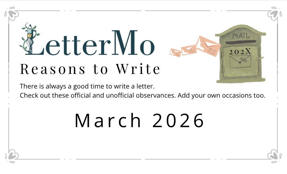 Reasons to write March 2026