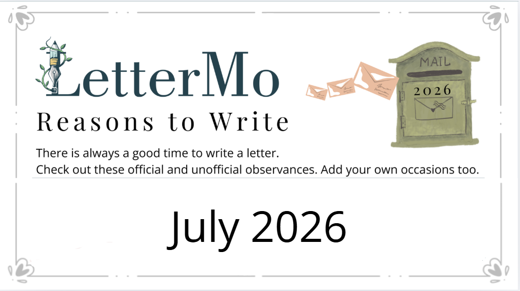 LetterMo Reasons To Write July 2026