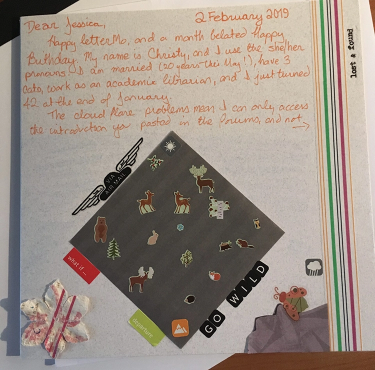 Handmade card with collage like decor.