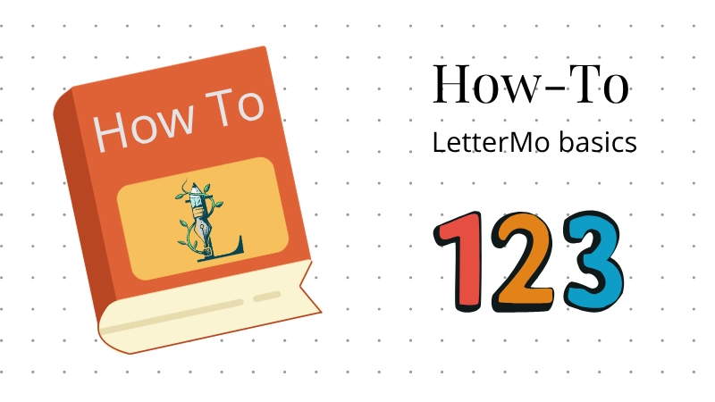 Banner with image of book title How To and numerals 123