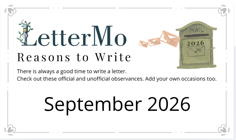 LetterMo reasons to write, September 2026